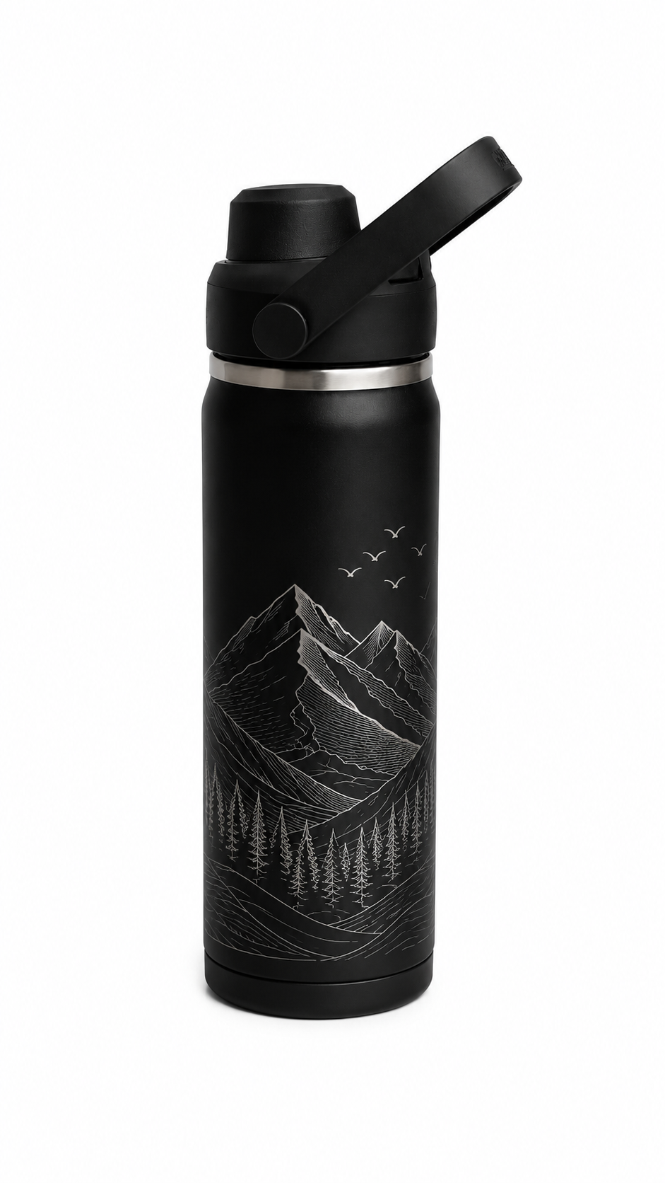 Black Straw Sipper Bottle